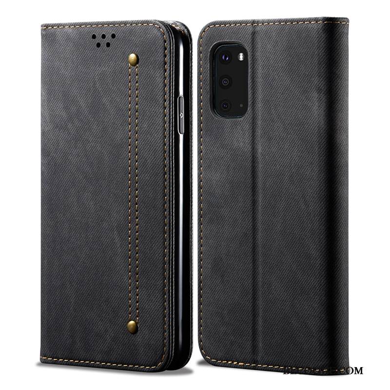 Kuori Samsung Galaxy S20 Kuoret Manuaalinen Liiketoiminta, Kotelo Samsung Galaxy S20 Nahka Sininen