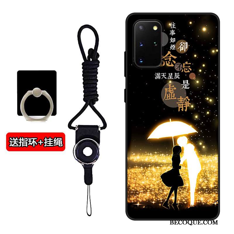 Kuori Samsung Galaxy S20+ Laukut Musta Rakastunut, Kotelo Samsung Galaxy S20+ Pehmeä Neste Puhelimen Kuoret Persoonallisuus