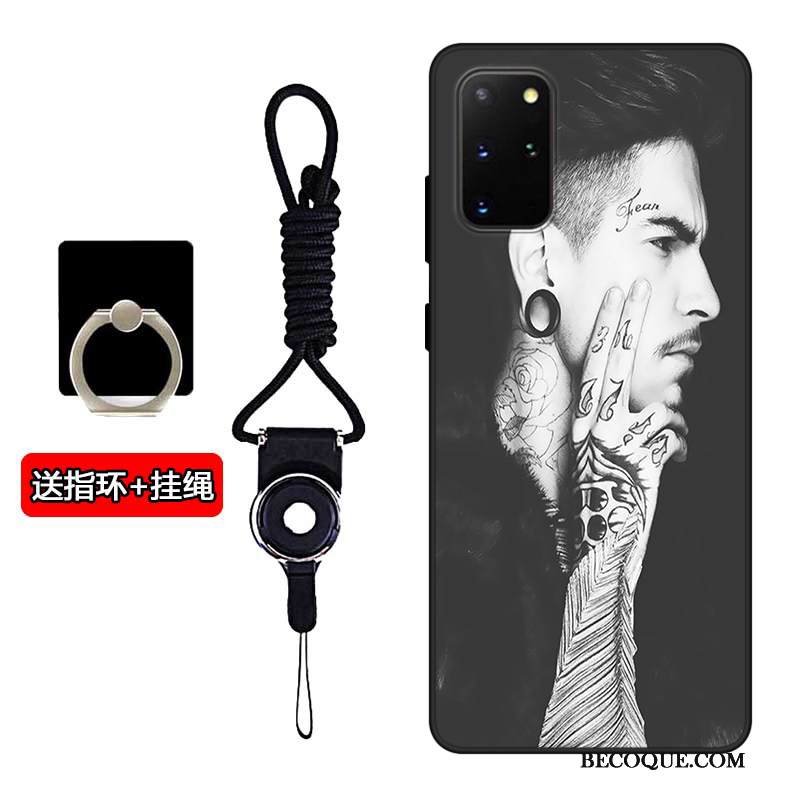 Kuori Samsung Galaxy S20+ Laukut Musta Rakastunut, Kotelo Samsung Galaxy S20+ Pehmeä Neste Puhelimen Kuoret Persoonallisuus