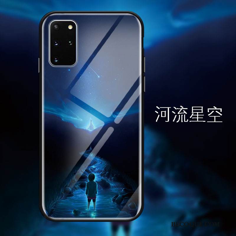 Kuori Samsung Galaxy S20+ Luova Lasi Ripustettavat Koristeet, Kotelo Samsung Galaxy S20+ Tila Murtumaton Peili