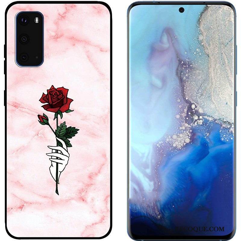 Kuori Samsung Galaxy S20 Maalaus Puhelimen Kuoret Pu, Kotelo Samsung Galaxy S20 Pehmeä Neste Musta Pesty Suede