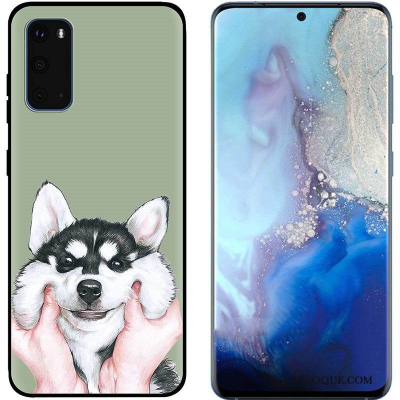 Kuori Samsung Galaxy S20 Maalaus Puhelimen Kuoret Pu, Kotelo Samsung Galaxy S20 Pehmeä Neste Musta Pesty Suede