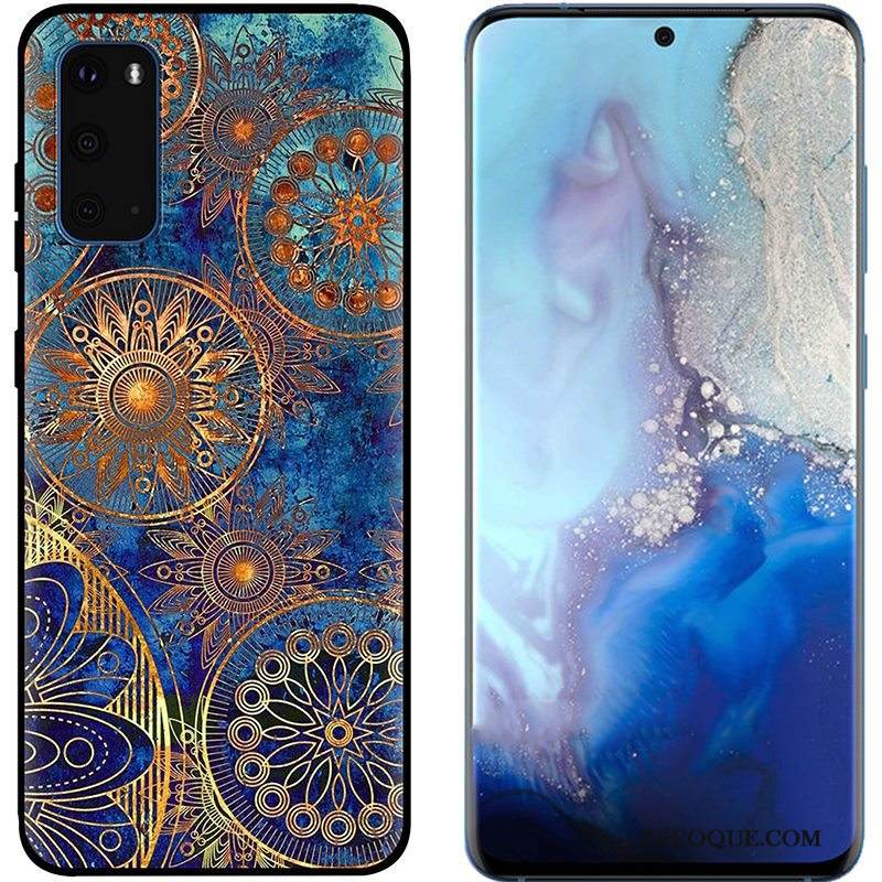 Kuori Samsung Galaxy S20 Maalaus Puhelimen Kuoret Pu, Kotelo Samsung Galaxy S20 Pehmeä Neste Musta Pesty Suede