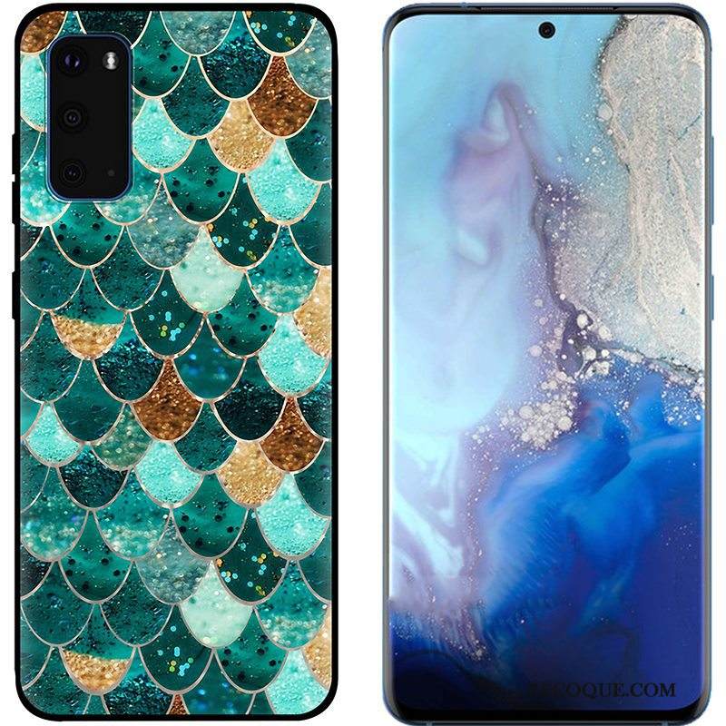 Kuori Samsung Galaxy S20 Maalaus Puhelimen Kuoret Pu, Kotelo Samsung Galaxy S20 Pehmeä Neste Musta Pesty Suede