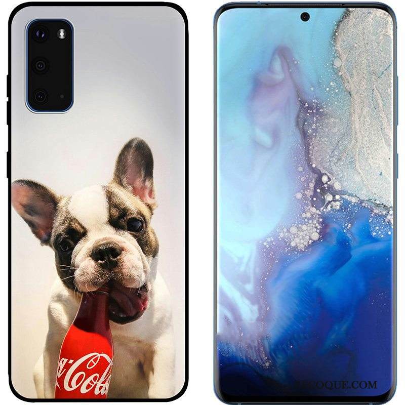 Kuori Samsung Galaxy S20 Maalaus Puhelimen Kuoret Pu, Kotelo Samsung Galaxy S20 Pehmeä Neste Musta Pesty Suede