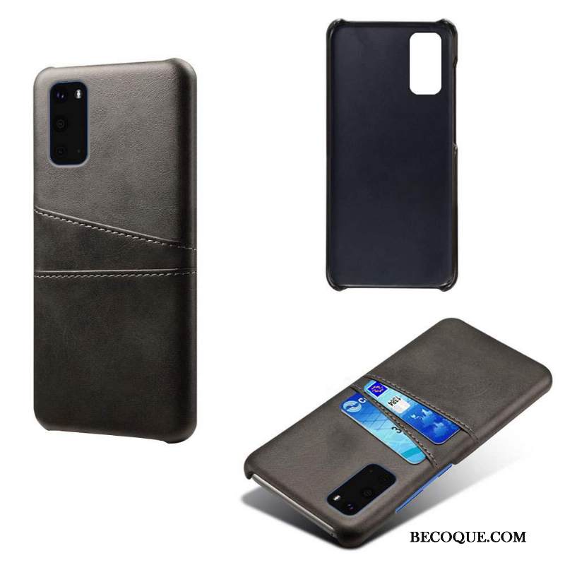 Kuori Samsung Galaxy S20 Nahka Kortti Puhelimen Kuoret, Kotelo Samsung Galaxy S20 Suojaus Punainen