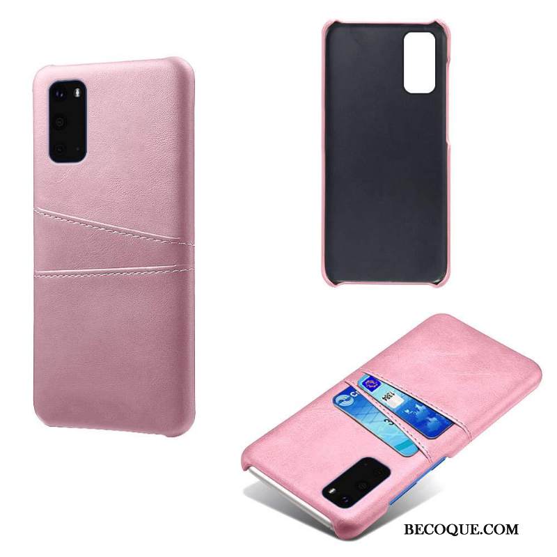 Kuori Samsung Galaxy S20 Nahka Kortti Puhelimen Kuoret, Kotelo Samsung Galaxy S20 Suojaus Punainen