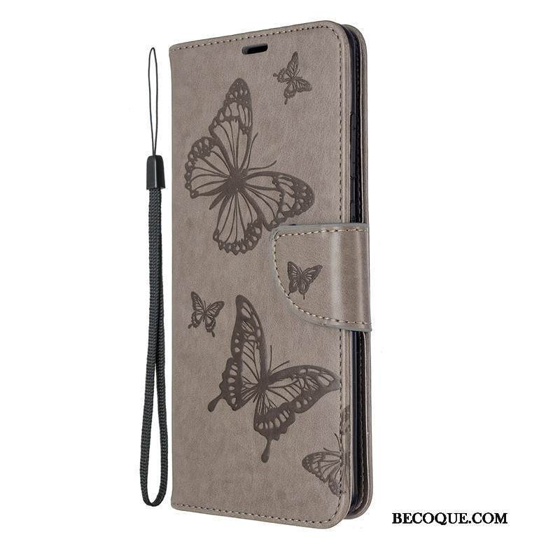 Kuori Samsung Galaxy S20+ Nahka Perhonen Puhelimen Kuoret, Kotelo Samsung Galaxy S20+ Suojaus Kulta