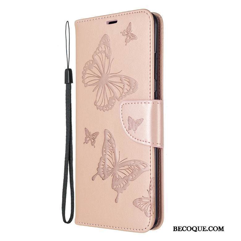 Kuori Samsung Galaxy S20+ Nahka Perhonen Puhelimen Kuoret, Kotelo Samsung Galaxy S20+ Suojaus Kulta