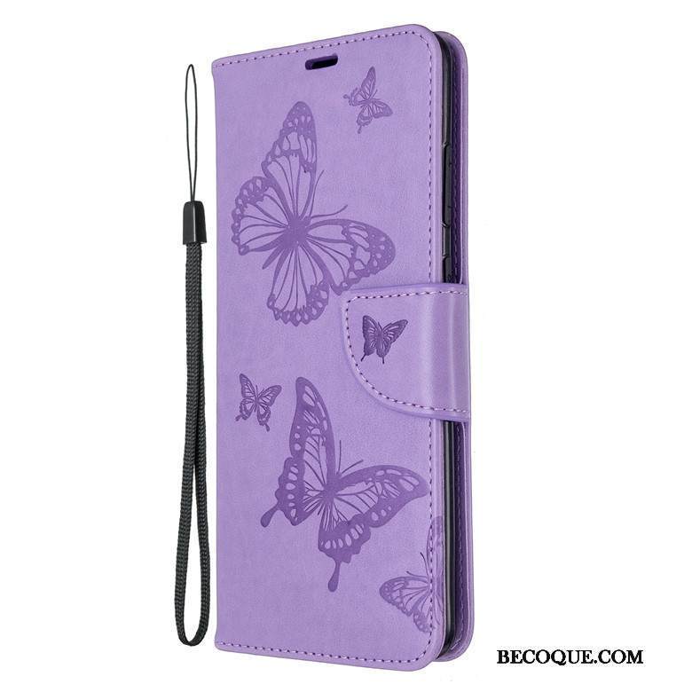 Kuori Samsung Galaxy S20+ Nahka Perhonen Puhelimen Kuoret, Kotelo Samsung Galaxy S20+ Suojaus Kulta