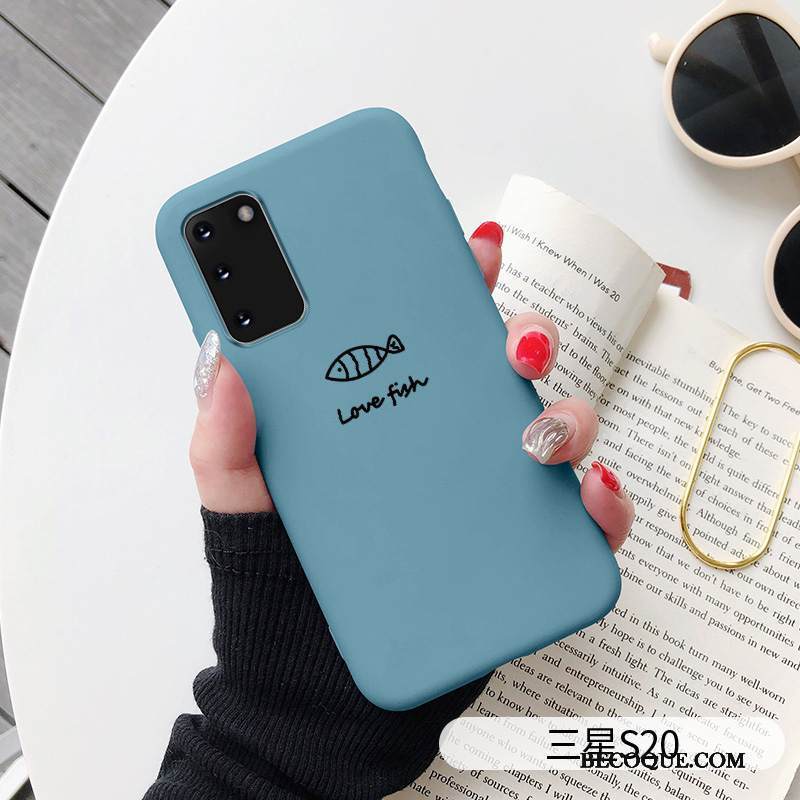 Kuori Samsung Galaxy S20 Pehmeä Neste Kissa Net Red, Kotelo Samsung Galaxy S20 Silikoni Rakastunut Murtumaton