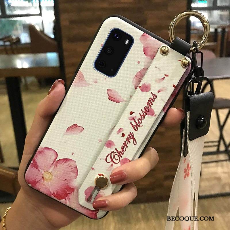 Kuori Samsung Galaxy S20 Pehmeä Neste Kustannukset Ripustettavat Koristeet, Kotelo Samsung Galaxy S20 Luova Kukka Puhelimen Kuoret