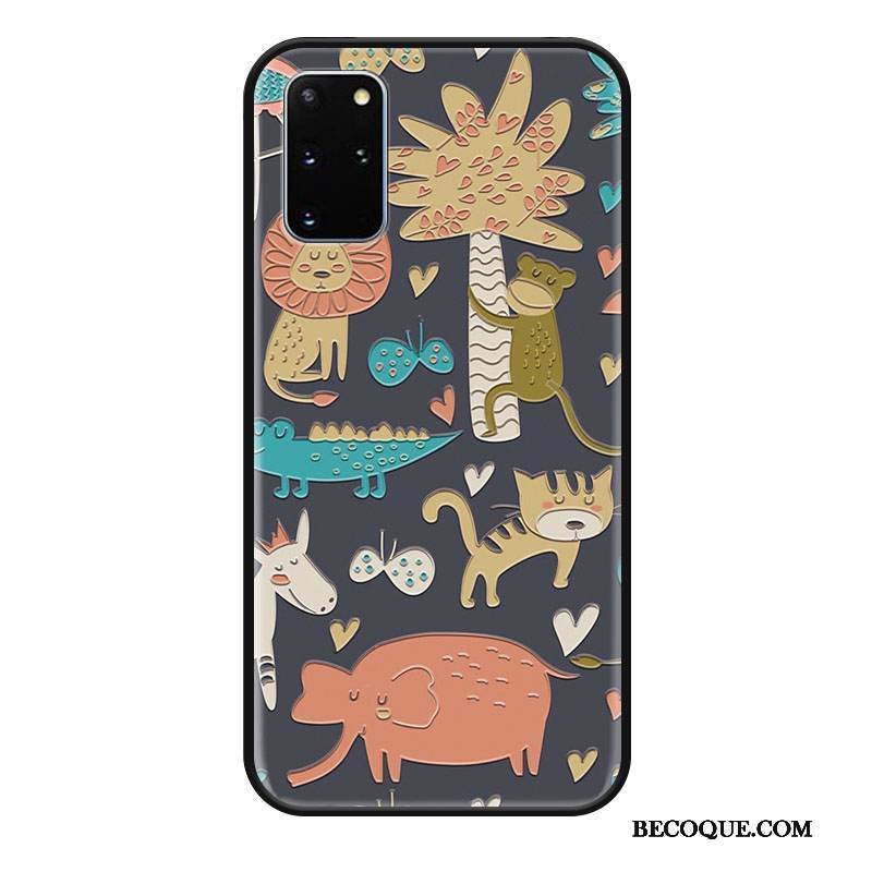 Kuori Samsung Galaxy S20 Sarjakuva Eläin Puhelimen Kuoret, Kotelo Samsung Galaxy S20 Silikoni Murtumaton Valkoinen