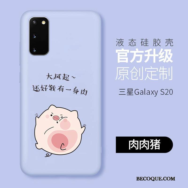 Kuori Samsung Galaxy S20 Sarjakuva Ihana Puhelimen Kuoret, Kotelo Samsung Galaxy S20 Laukut Sininen