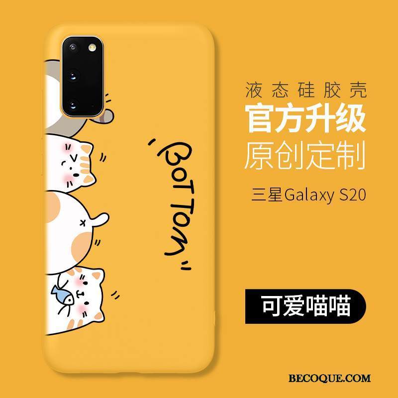 Kuori Samsung Galaxy S20 Sarjakuva Ihana Puhelimen Kuoret, Kotelo Samsung Galaxy S20 Laukut Sininen