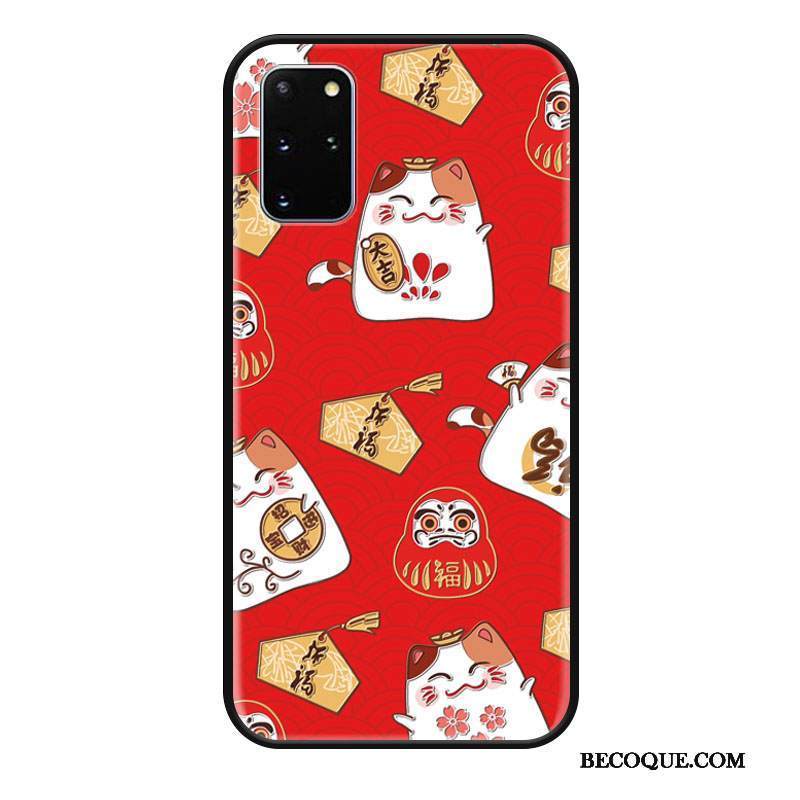 Kuori Samsung Galaxy S20+ Sarjakuva Pesty Suede Rikkaus, Kotelo Samsung Galaxy S20+ Silikoni Kissa Puhelimen Kuoret