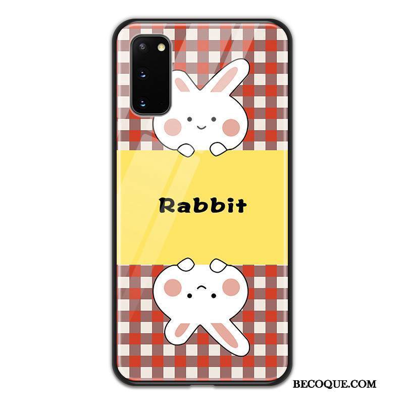 Kuori Samsung Galaxy S20 Sarjakuva Puhelimen Kuoret Net Red, Kotelo Samsung Galaxy S20 Monivärinen Rakastunut Lasi