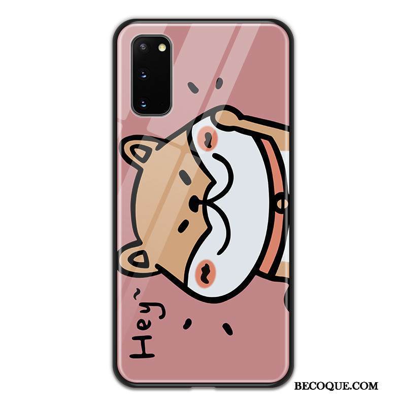 Kuori Samsung Galaxy S20 Sarjakuva Puhelimen Kuoret Net Red, Kotelo Samsung Galaxy S20 Monivärinen Rakastunut Lasi