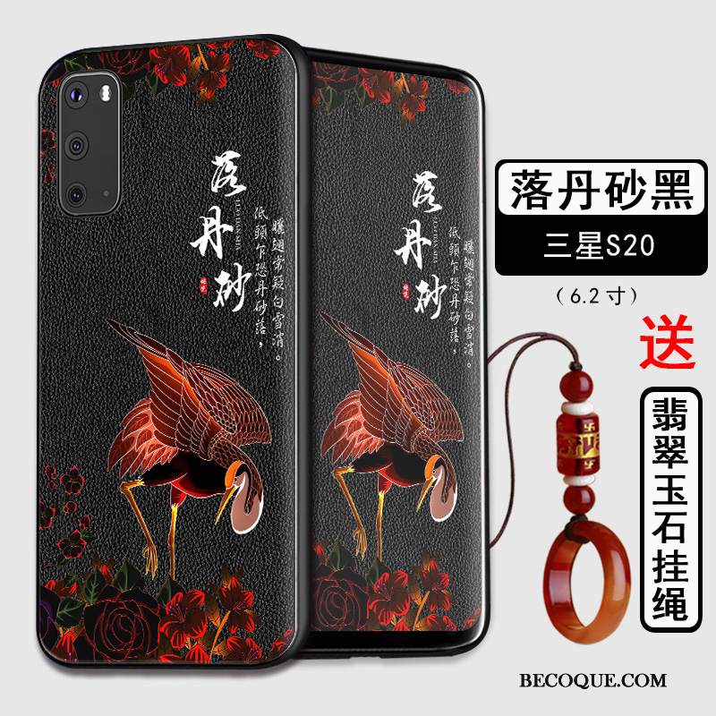 Kuori Samsung Galaxy S20 Silikoni Murtumaton Kiinalainen Tyyli, Kotelo Samsung Galaxy S20 Pehmeä Neste Pesty Suede Sininen