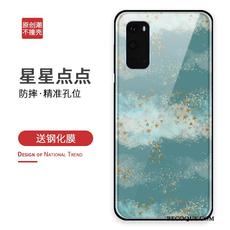 Kuori Samsung Galaxy S20 Silikoni Persoonallisuus Puhelimen Kuoret, Kotelo Samsung Galaxy S20 Laukut Lasi Harmaa