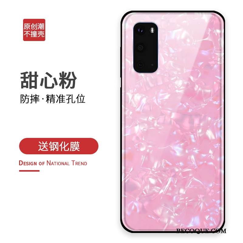 Kuori Samsung Galaxy S20 Silikoni Persoonallisuus Puhelimen Kuoret, Kotelo Samsung Galaxy S20 Laukut Lasi Harmaa