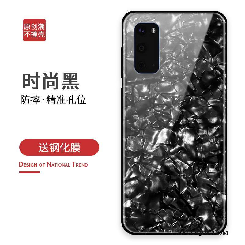 Kuori Samsung Galaxy S20 Silikoni Persoonallisuus Puhelimen Kuoret, Kotelo Samsung Galaxy S20 Laukut Lasi Harmaa