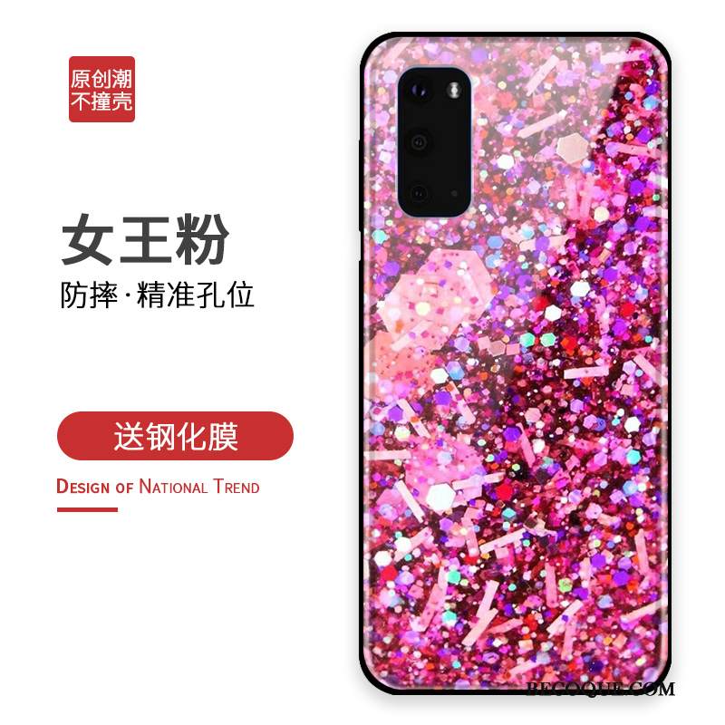 Kuori Samsung Galaxy S20 Silikoni Persoonallisuus Puhelimen Kuoret, Kotelo Samsung Galaxy S20 Laukut Lasi Harmaa