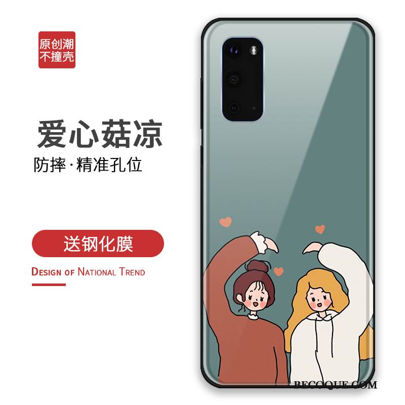 Kuori Samsung Galaxy S20 Silikoni Puhelimen Kuoret Persoonallisuus, Kotelo Samsung Galaxy S20 Laukut Keltainen Lasi