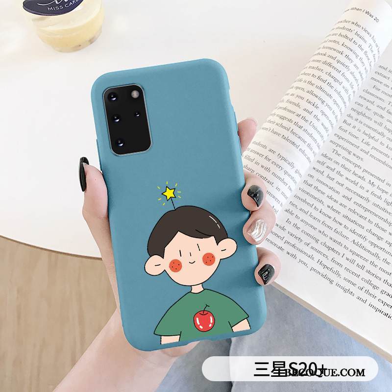 Kuori Samsung Galaxy S20+ Silikoni Sininen Murtumaton, Kotelo Samsung Galaxy S20+ Suojaus Puhelimen Kuoret Net Red