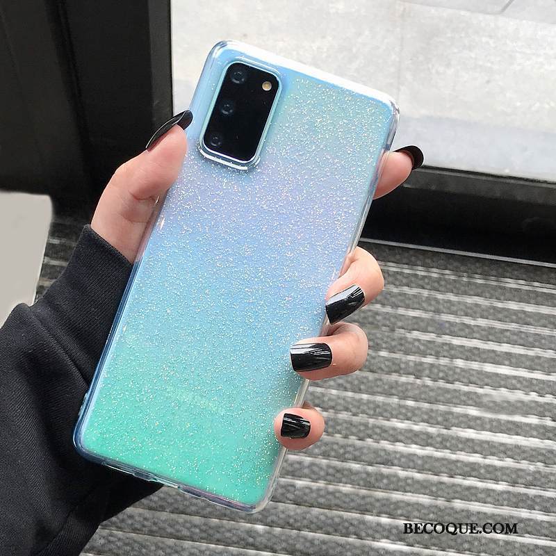 Kuori Samsung Galaxy S20 Silikoni Tähti Murtumaton, Kotelo Samsung Galaxy S20 Suojaus Ripustettavat Koristeet Jauhe