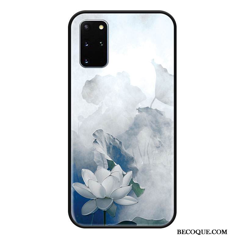 Kuori Samsung Galaxy S20+ Silikoni Yksinkertainen Puhelimen Kuoret, Kotelo Samsung Galaxy S20+ Luova Murtumaton Valkoinen