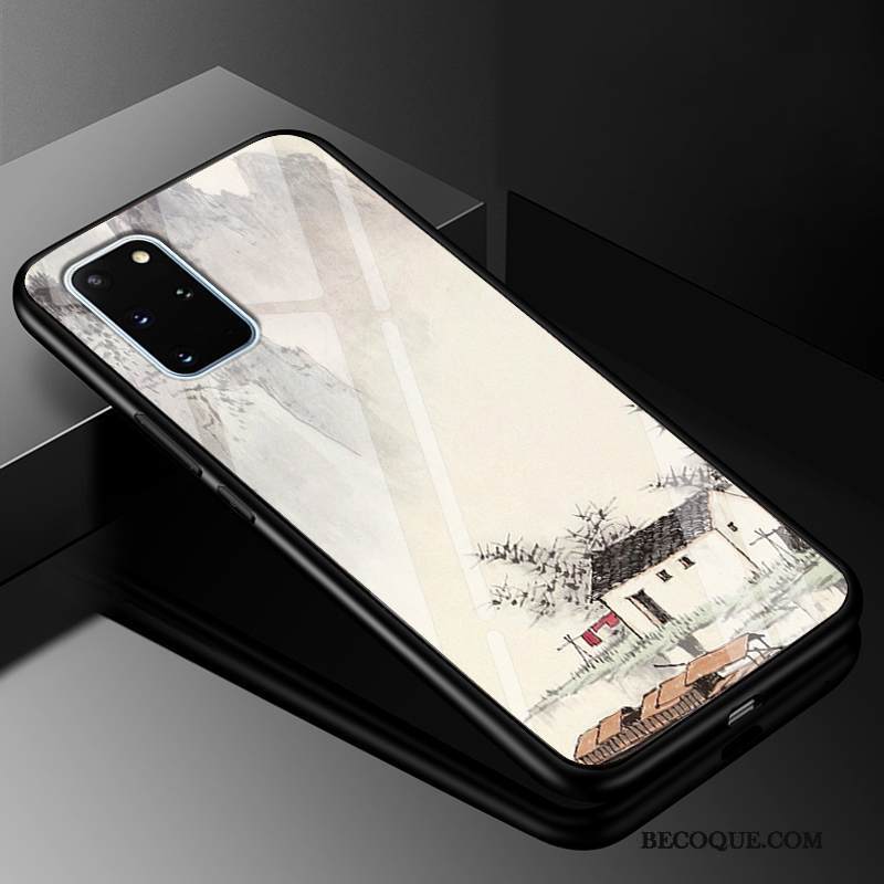 Kuori Samsung Galaxy S20+ Suojaus Murtumaton Net Red, Kotelo Samsung Galaxy S20+ Silikoni Musta Yksinkertainen