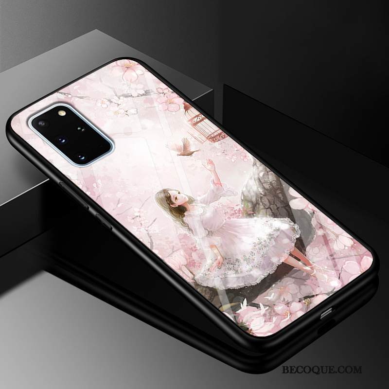 Kuori Samsung Galaxy S20+ Suojaus Murtumaton Net Red, Kotelo Samsung Galaxy S20+ Silikoni Musta Yksinkertainen