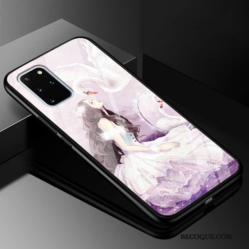 Kuori Samsung Galaxy S20+ Suojaus Murtumaton Net Red, Kotelo Samsung Galaxy S20+ Silikoni Musta Yksinkertainen