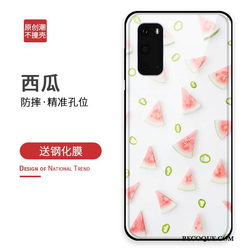 Kuori Samsung Galaxy S20 Suojaus Persoonallisuus Sininen, Kotelo Samsung Galaxy S20 Silikoni Lasi Puhelimen Kuoret