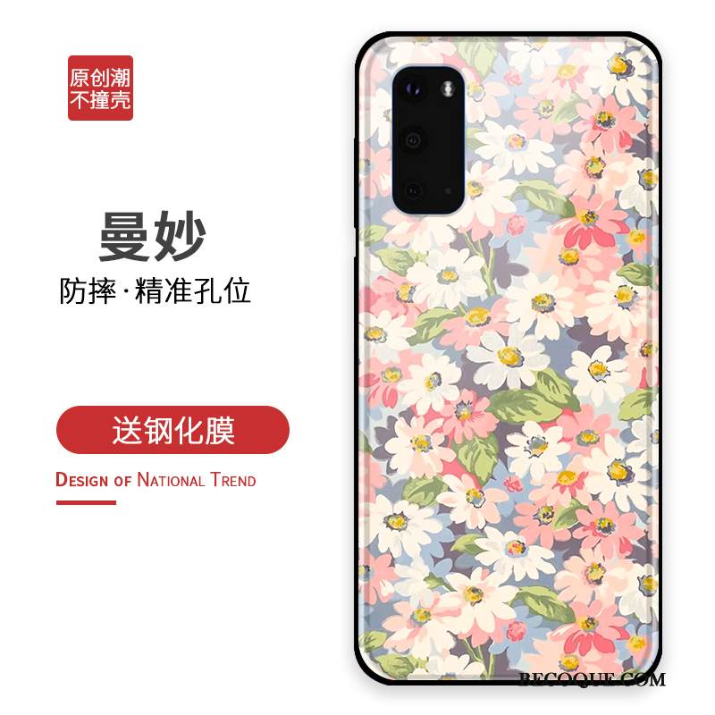 Kuori Samsung Galaxy S20 Suojaus Persoonallisuus Sininen, Kotelo Samsung Galaxy S20 Silikoni Lasi Puhelimen Kuoret