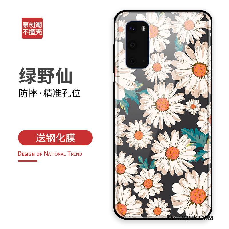 Kuori Samsung Galaxy S20 Suojaus Persoonallisuus Sininen, Kotelo Samsung Galaxy S20 Silikoni Lasi Puhelimen Kuoret