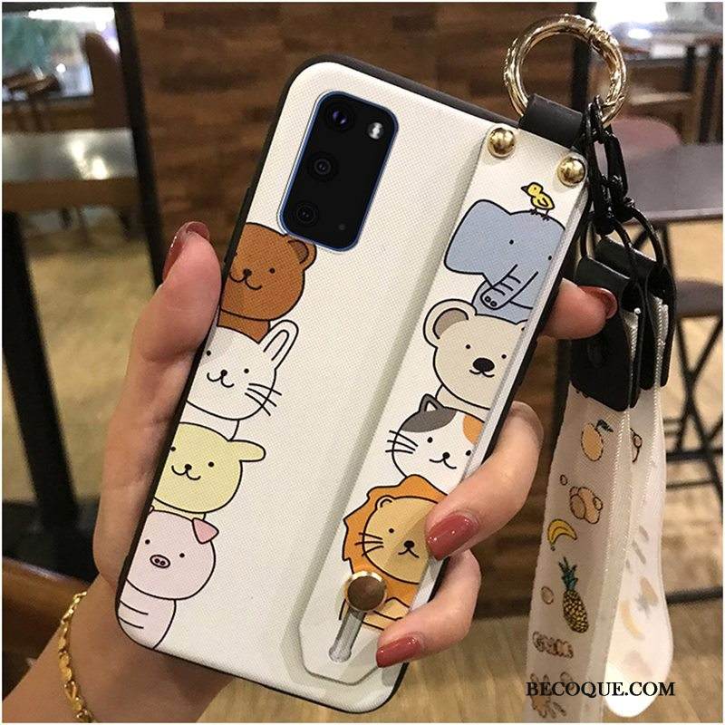 Kuori Samsung Galaxy S20 Suojaus Tide-brändi Musta, Kotelo Samsung Galaxy S20 Sarjakuva Ripustettavat Koristeet Puhelimen Kuoret