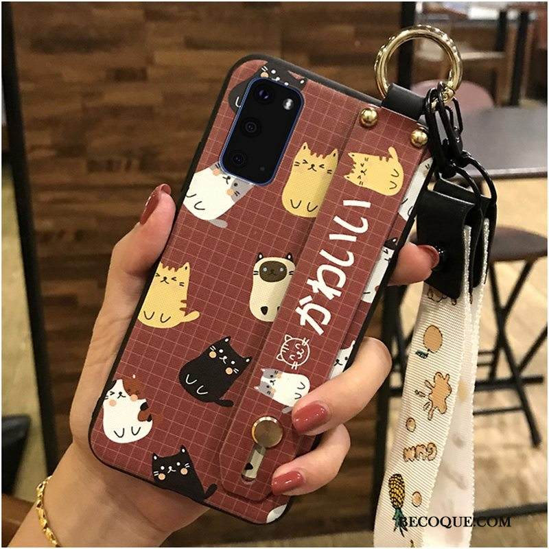 Kuori Samsung Galaxy S20 Suojaus Tide-brändi Musta, Kotelo Samsung Galaxy S20 Sarjakuva Ripustettavat Koristeet Puhelimen Kuoret