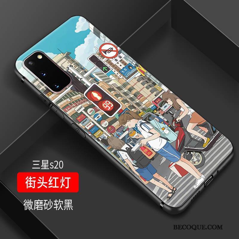 Kuori Samsung Galaxy S20 Suojaus Vaalean Murtumaton, Kotelo Samsung Galaxy S20 Pehmeä Neste Pieni Tuuli