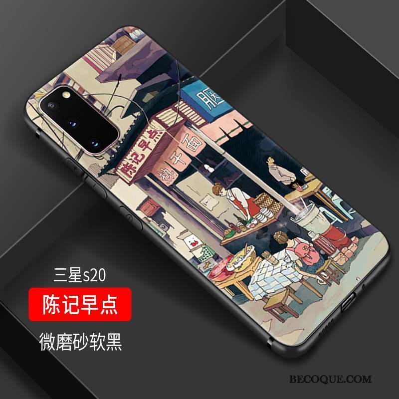 Kuori Samsung Galaxy S20 Suojaus Vaalean Murtumaton, Kotelo Samsung Galaxy S20 Pehmeä Neste Pieni Tuuli