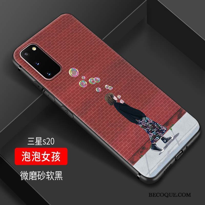 Kuori Samsung Galaxy S20 Suojaus Vaalean Murtumaton, Kotelo Samsung Galaxy S20 Pehmeä Neste Pieni Tuuli