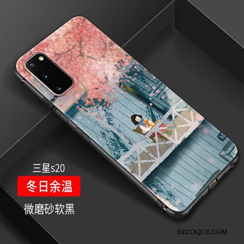 Kuori Samsung Galaxy S20 Suojaus Vaalean Murtumaton, Kotelo Samsung Galaxy S20 Pehmeä Neste Pieni Tuuli