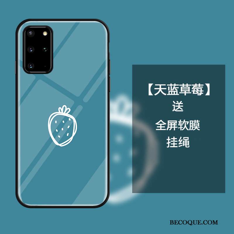 Kuori Samsung Galaxy S20+ Tila Murtumaton Puhelimen Kuoret, Kotelo Samsung Galaxy S20+ Suojaus Sininen Lasi