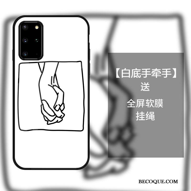 Kuori Samsung Galaxy S20+ Tila Musta Murtumaton, Kotelo Samsung Galaxy S20+ Suojaus Rakastunut Yksinkertainen