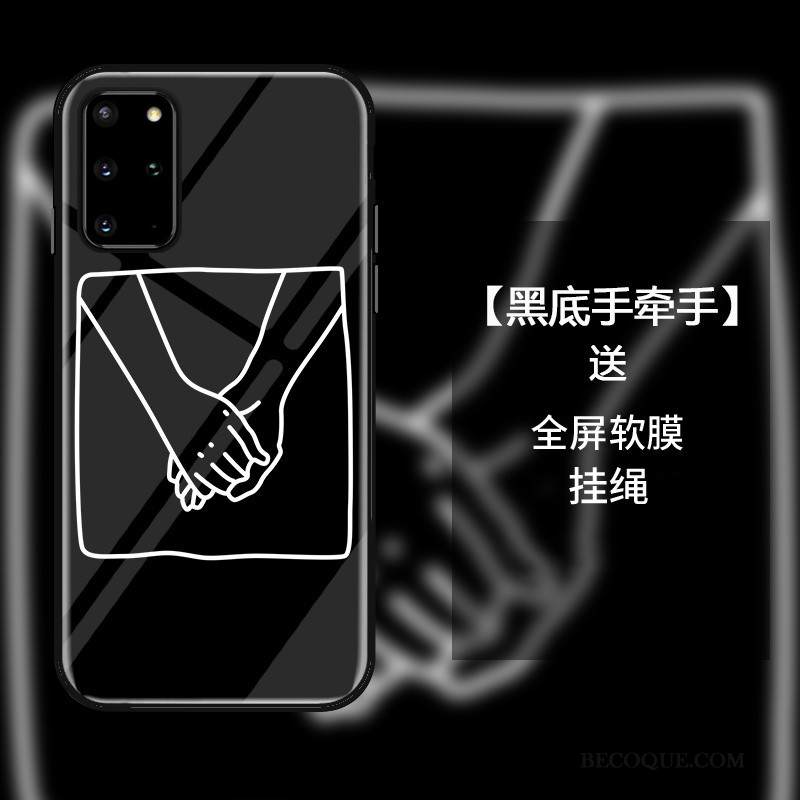 Kuori Samsung Galaxy S20+ Tila Musta Murtumaton, Kotelo Samsung Galaxy S20+ Suojaus Rakastunut Yksinkertainen