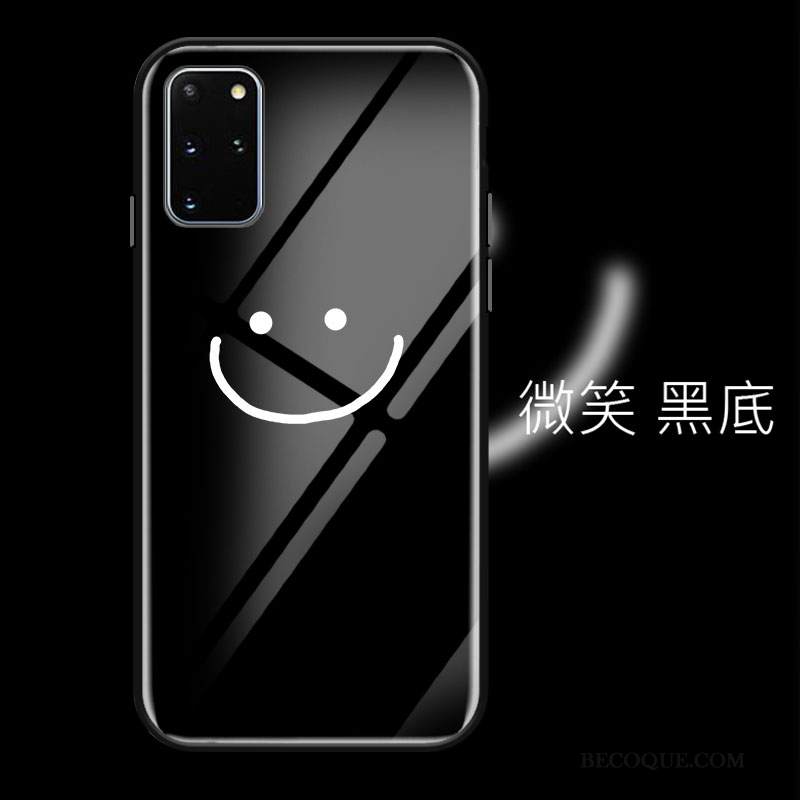 Kuori Samsung Galaxy S20+ Tila Persoonallisuus Musta, Kotelo Samsung Galaxy S20+ Suojaus Lasi Murtumaton