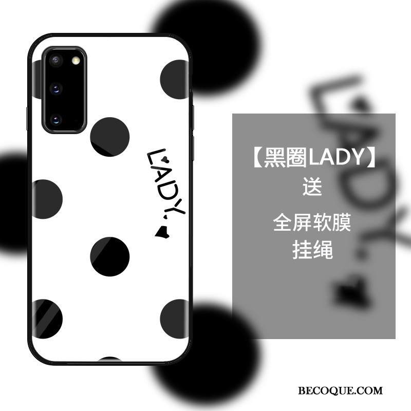 Kuori Samsung Galaxy S20 Tila Persoonallisuus Musta, Kotelo Samsung Galaxy S20 Suojaus Murtumaton Lasi