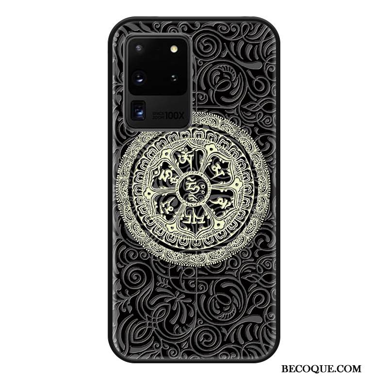 Kuori Samsung Galaxy S20 Ultra Kohokuviointi Murtumaton Puhelimen Kuoret, Kotelo Samsung Galaxy S20 Ultra Silikoni Trendi Yksinkertainen