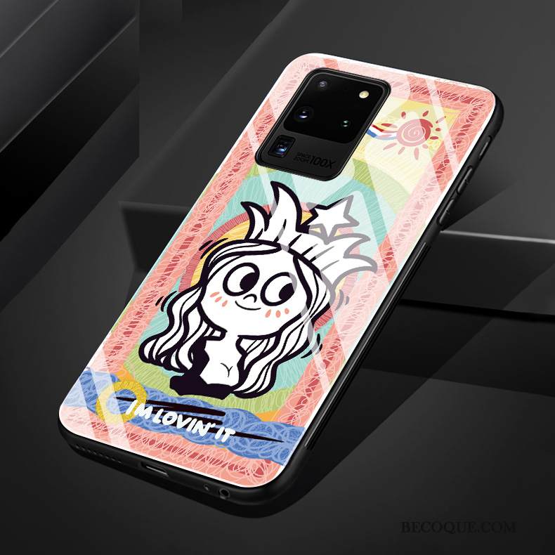 Kuori Samsung Galaxy S20 Ultra Monivärinen Lasi L, Kotelo Samsung Galaxy S20 Ultra Pehmeä Neste Eurooppa Persoonallisuus